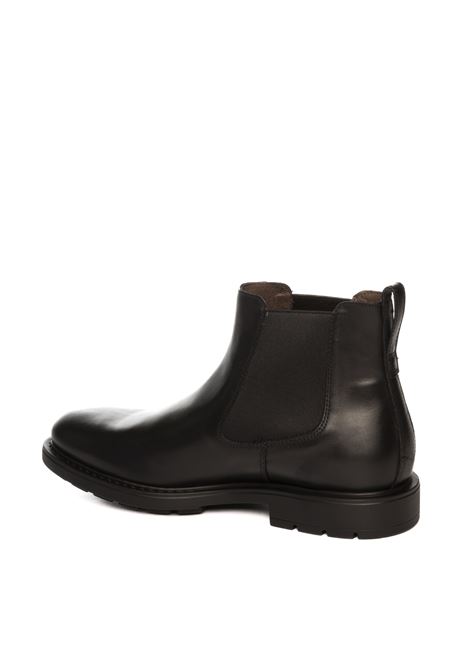 Blaack leather chelsea boot NERO GIARDINI | 001663GUANTO-100